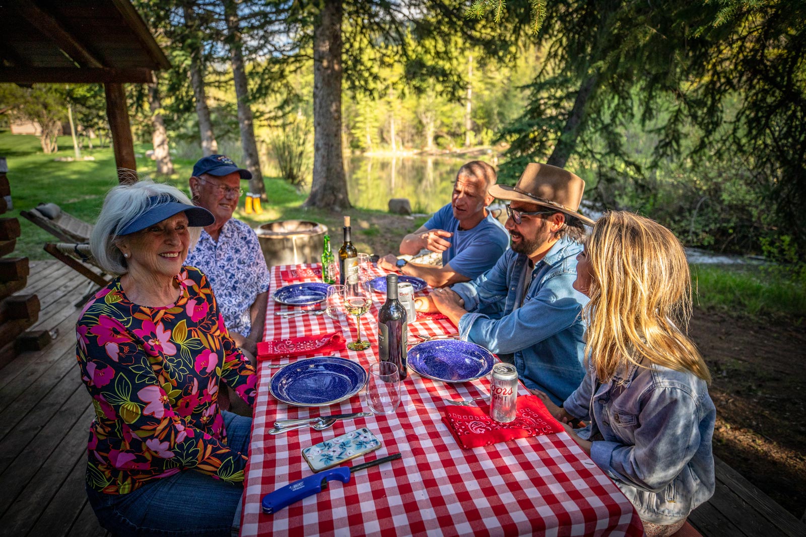Ranch House Deck - Dining - Jackson Hole Cabins - Ranch House